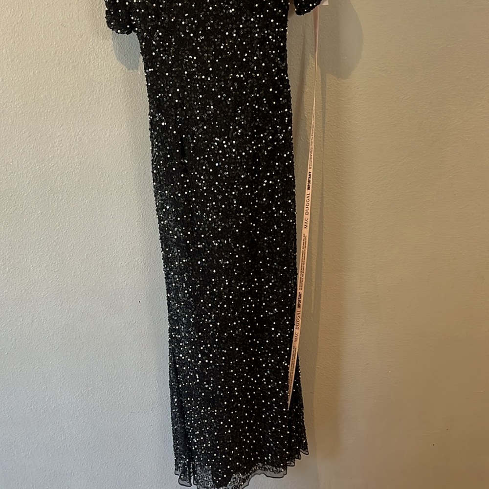 Mac Duggal Black Sequin Maxi Dress - Picture 8 of 14